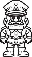 Artistic Avenger Cartoon Doodle Soldier Vector Icon Scribbled Squadrons Doodle Soldier Emblem