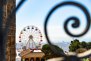 Vergnügungspark Parc d’atraccions Tibidabo in Barcelona, Spanien