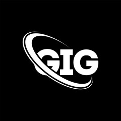 GIG logo. GIG letter. GIG letter logo design. Initials GIG logo linked with circle and uppercase monogram logo. GIG typography for technology, business and real estate brand.