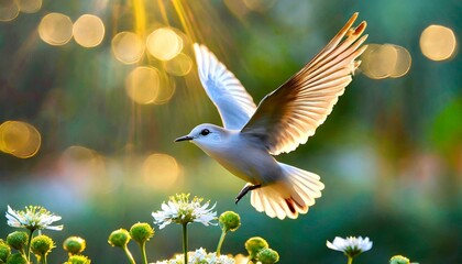 Obraz premium white dove on a branch