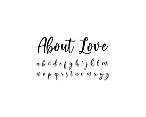 font letter love