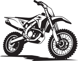 Motocross Marvel Dirt Bike Emblem in Dynamic Vector Design Adventure Awaits Vector Logo with Exciting Dirt Bike Illustration