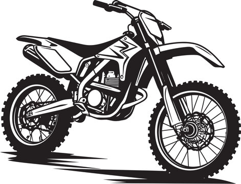 Dirt Track Dynamo Iconic Vector Emblem for Dirt Bike Enthusiasts Outdoor Enthusiasts Dream Dirt Bike Vector Logo Design