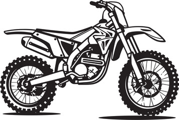 Off Road Excursion Vector Logo Featuring a Thrilling Dirt Bike Enduro Excitement Dirt Bike Emblem in Vector Design