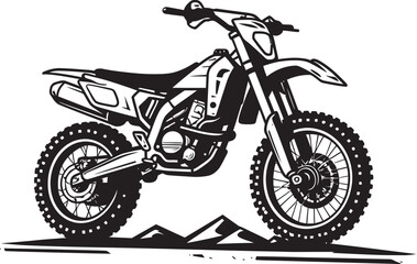Obraz na płótnie Canvas Off Road Adventure Icon Dirt Bike Vector Emblem for Explorers Freestyle Fury Iconic Vector Logo Design for Dirt Bike Stunts