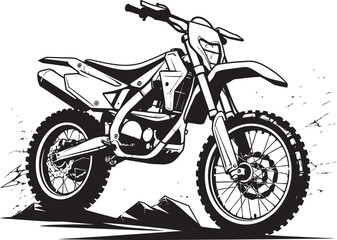 Thrill Seekers Trailblazer Dirt Bike Vector Icon in Dynamic Design Enduro Excursion Vector Design with Dirt Bike Illustration