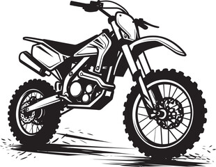 Freestyle Fury Dirt Bike Icon in Dynamic Vector Design Off Road Explorer Vector Logo with Dirt Bike Illustration