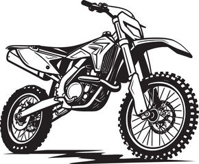 Fototapeta premium Velocity Vanguard Iconic Dirt Bike Emblem in Vector Design Outdoor Enthusiasts Dream Dirt Bike Vector Icon for Adventure Seekers