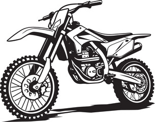 Trail Conqueror Dirt Bike Vector Icon for Trail Blazers Thrill Seekers Emblem Vector Design Featuring a Dirt Bike