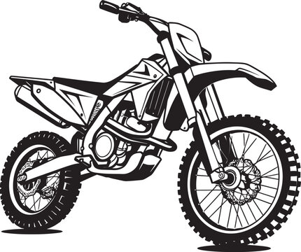 Enduro Excitement Dirt Bike Emblem in Vector Design Velocity Vanguard Dirt Bike Vector Logo Design for Speedsters