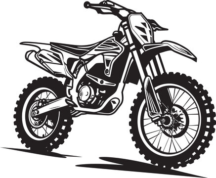 Outdoor Explorers Dream Dirt Bike Vector Icon for Adventurers Trailblazing Triumph Vector Logo Design Featuring Dirt Bike