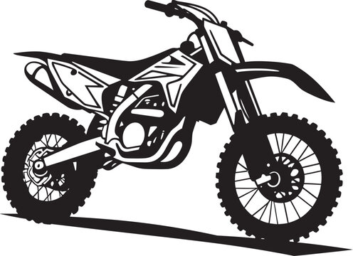 Dirt Bike Dare Iconic Vector Emblem for Extreme Adventures Motocross Marvel Dirt Bike Vector Icon in Dynamic Design