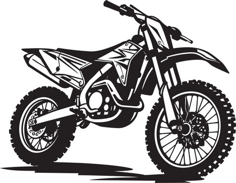 Trailblazing Triumph Vector Logo Design with Dirt Bike Illustration Dirt Bike Dare Iconic Vector Emblem for Extreme Adventures