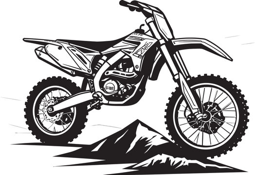 Outdoor Enthusiasts Dream Dirt Bike Vector Icon for Adventure Seekers Trailblazing Triumph Vector Logo Design with Dirt Bike Illustration