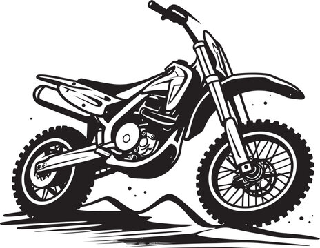 Off Road Excitement Vector Logo Featuring a Thrilling Dirt Bike Enduro Expeditions Dirt Bike Emblem in Vector Design