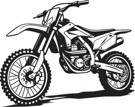 Trail Conqueror Dirt Bike Vector Icon for Trail Blazers Thrill Seekers Emblem Vector Design Featuring a Dirt Bike
