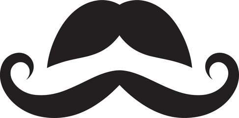 Whimsical Whiskers Doodle Moustache Vector Logo Design Hipster Chic Doodle Moustache Icon in Vector Form