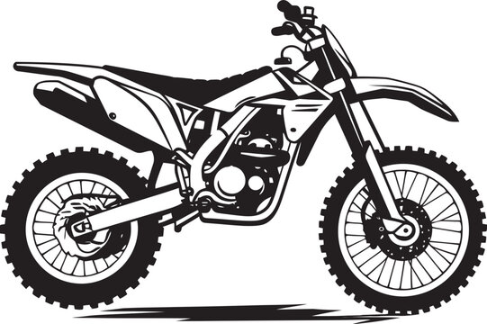 Motocross Marvel Dirt Bike Vector Icon in Dynamic Design Dirt Bike Rush Vector Logo Design for Adventure