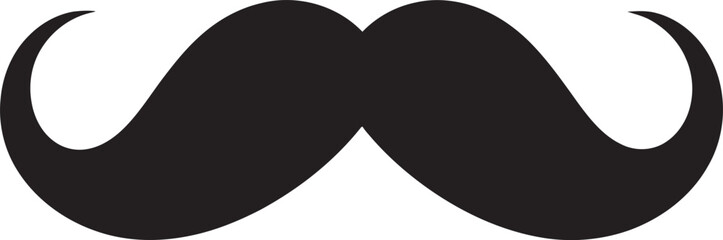Artistic Aura Moustache Icon Design Retro Radiance Doodle Moustache Emblem - obrazy, fototapety, plakaty