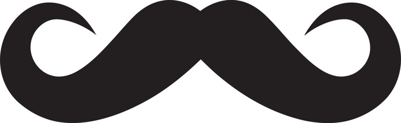 Bold Brushstrokes Doodle Moustache Logo Timeless Trend Moustache Vector Graphic