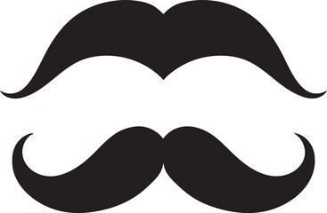 Contemporary Classic Moustache Vector Artwork Minimalist Magic Moustache Icon Sketch