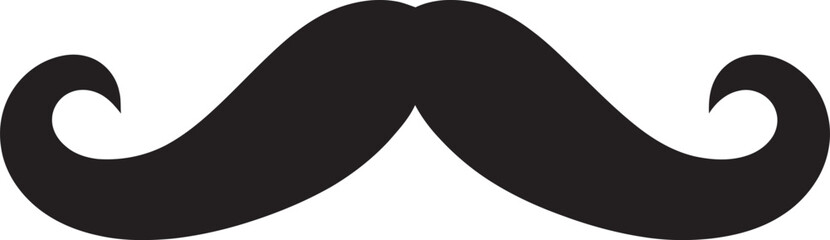 Retro Radiance Doodle Moustache Emblem Contemporary Classic Moustache Vector Artwork