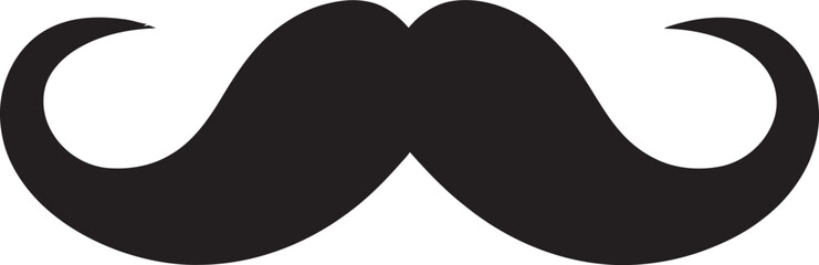 Playful Panache Doodle Moustache Logo Design Stylish Stubble Doodle Moustache Vector Mark