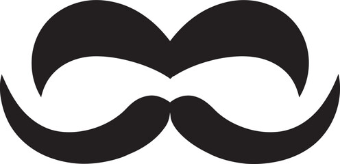 Creative Chic Trendy Doodle Moustache Emblem in Vector Logo Retro Remix Fresh Doodle Moustache Vector Logo Design Concept - obrazy, fototapety, plakaty