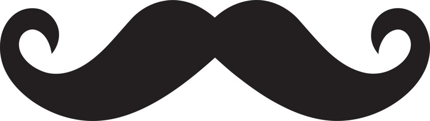 Artistic Allegiance Expressive Doodle Moustache Icon in Vector Logo Retro Refinement Classic Doodle Moustache Emblem in Vector Logo
