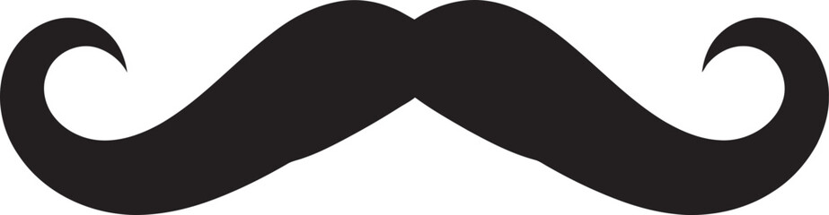 Retro Reverie Nostalgic Doodle Moustache Icon in Vector Logo Whimsical Moustache A Doodle Vector Logo Design Icon