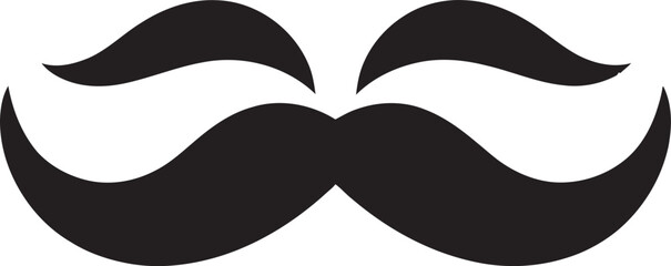 Suave Stache Doodle Moustache Vector Icon Playful Panache Vector Logo Featuring Doodle Moustache - obrazy, fototapety, plakaty