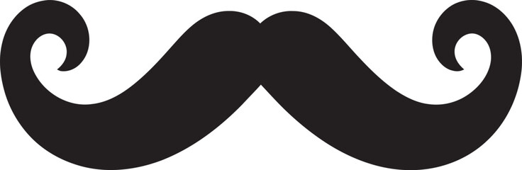 Vintage Vibes Doodle Moustache Vector Emblem Stache Style Iconic Vector Logo with Doodle Moustache - obrazy, fototapety, plakaty
