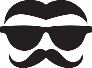 Whimsical Whiskers Doodle Moustache Logo Vintage Charm Moustache Vector Emblem