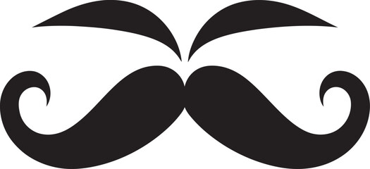 Suave Stache Doodle Moustache Vector Logo for Sophistication Playful Panache Vector Design with Doodle Moustache Illustration - obrazy, fototapety, plakaty