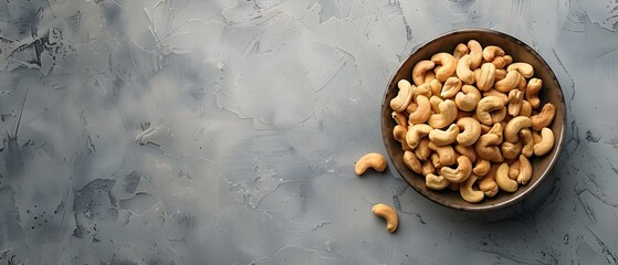 Simplicity in Snacking: Salted Cashews on a Minimalist Stage. Concept Food Photography, Snack Ideas, Minimalist Composition