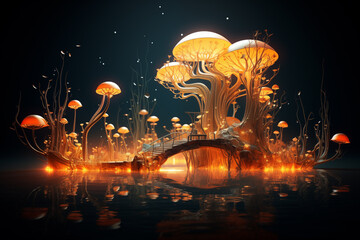 design of mushrooms fantasy creative  image - 779050105