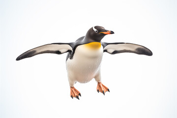 Penguin over isolated white background. Animal