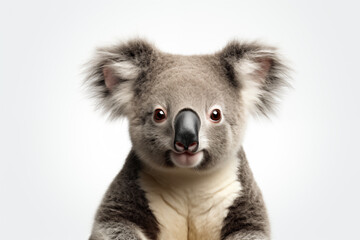 Fototapeta premium Koala over isolated white background. Animal
