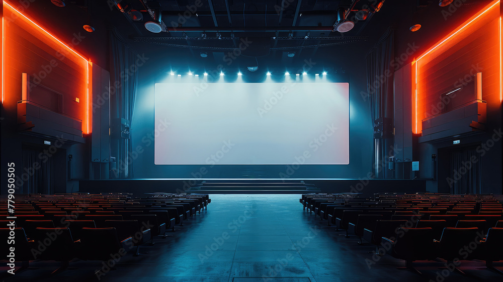 Poster a mockup of a blank venue screen similar. generative ai.