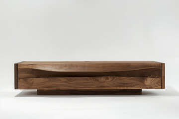 Modern wooden TV stand with a rustic finish