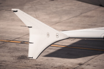 Precision engineering: The sleek wing of an airplane