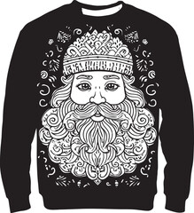 Urban Hipster Vibes Hipster Claus Artwork with Urban Flair in Vector Festive Flair Stylish Santa Artwork in Vector Hipster Style