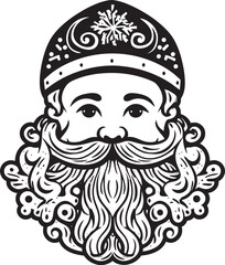 Modern Santa Makeover Contemporary Artwork in Vector Logo Design Hipster Holiday Hues Trendy Santa Logo Design in Vector