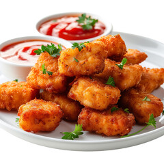 chicken nuggets isolated on white background
