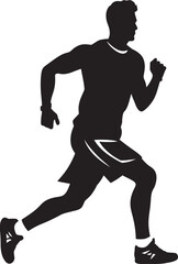 Jogging Journey Urban Man Running Vector Design Speed Sprinter Man Running Vector Logo Symbol