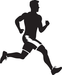Fototapeta na wymiar Urban Dash Man Running Vector Logo Design Marathon Spirit Jogging Man Vector Icon Symbol