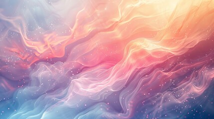 An abstract portrayal of the cosmos as flowing silk, with streaks of pink and blue that mimic the ethereal tranquility of a starry sky.