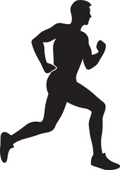 Fitness Fusion Man Running Vector Icon Design Corporate Chaos Panic Businessman Vector Logo Design Icon