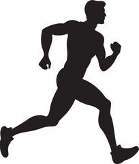 Fototapeta na wymiar Fitness Pursuit Man Running Vector Logo Design Trailblazing Trek Man Running Vector Icon