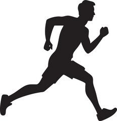 Marathon Motion Urban Man Running Vector Logo Symbol Fitness Pursuit Jogging Man Vector Logo Design
